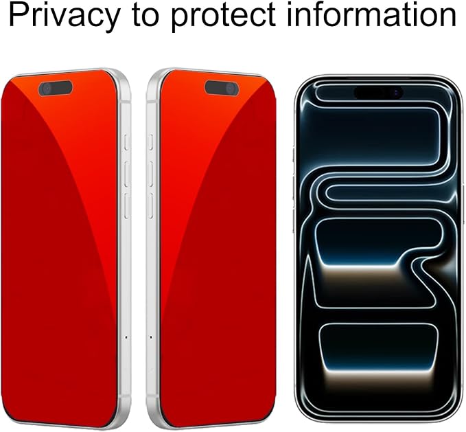 2 Pack for iPhone 13 Pro Max / 14 Plus Privacy Screen Protector Anti spy Tempered Glass Gradient Colorful Anti blue Light Film 6.7 inch