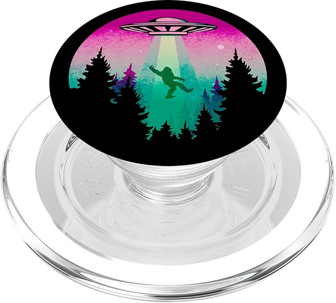Cryptidcore Aesthetic Sasquatch Bigfoot UFO Alien Abduction PopSockets Adhesive PopGrip