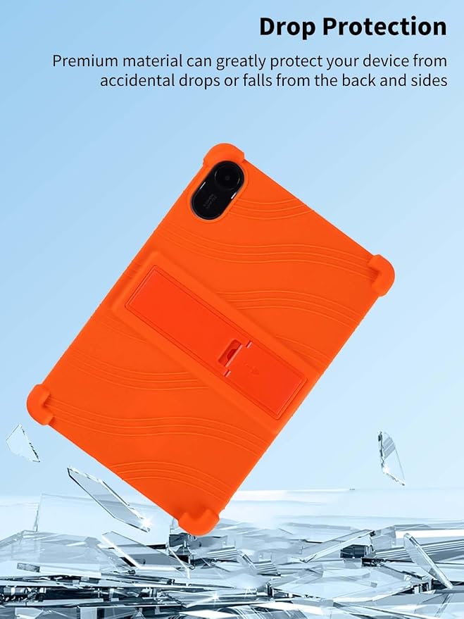 Case for Xiaomi Redmi Pad 2 Tablet 11inchNOUKAJU Tablet Protection CaseAdjustable BracketSoft SiliconeSilicone Protection Cover for Redmi Pad 2(Black)