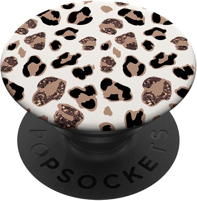 Rose Cheetah Print Cute Leopard Pattern Jaguar Lover Gift PopSockets Adhesive PopGrip