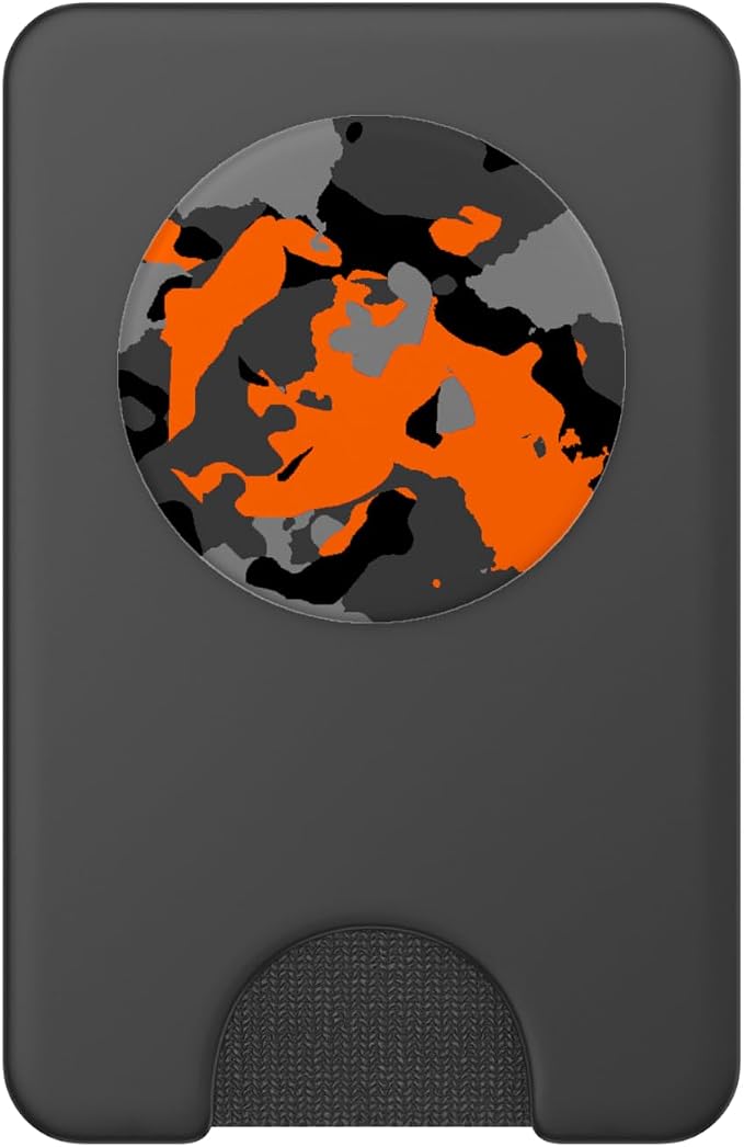 Orange Camouflage PopSockets Adhesive PopGrip