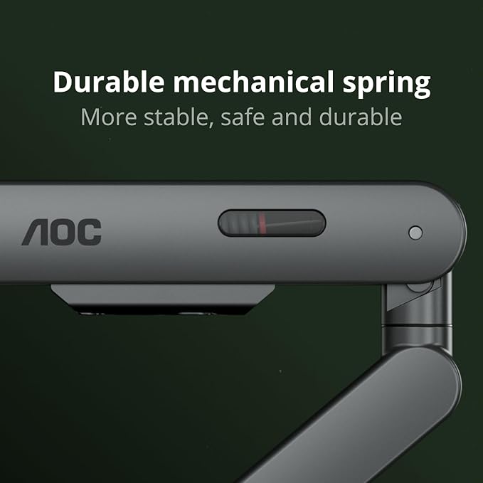 AOC AM420G Dual Monitor Stand - Full Adjustable Monitor Desk Mount Swivel Vesa Bracket with C Clamp, Grommet Mounting Base for 17 to 34 Inch Computer Screens - Each Arm Holds 4.4 to 19.8lbs