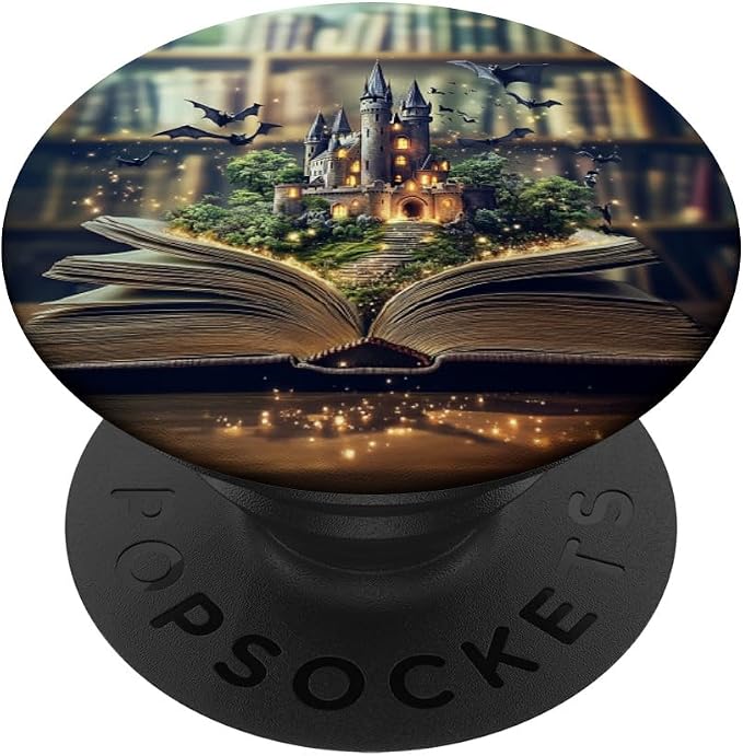 Fantasy Book Lover Library Bookworm Literature Mystery PopSockets PopWallet for MagSafe