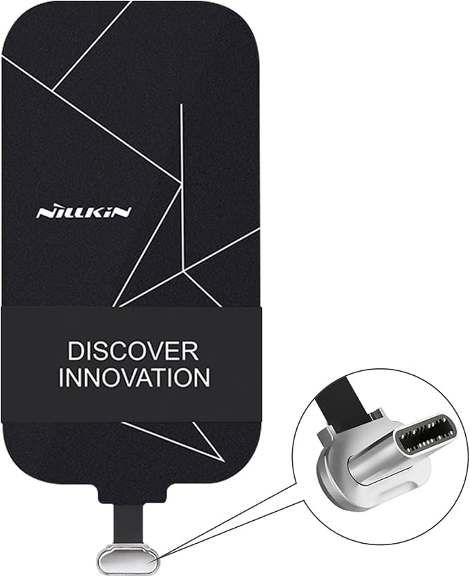 Nillkin Wireless Charging Receiver and Adapter Qi Wireless Charger Receiver Module for Google Pixel 3A XL Samsung Galaxy A13/A14/A15/A42 LG and Other USB C Phones Type C Long