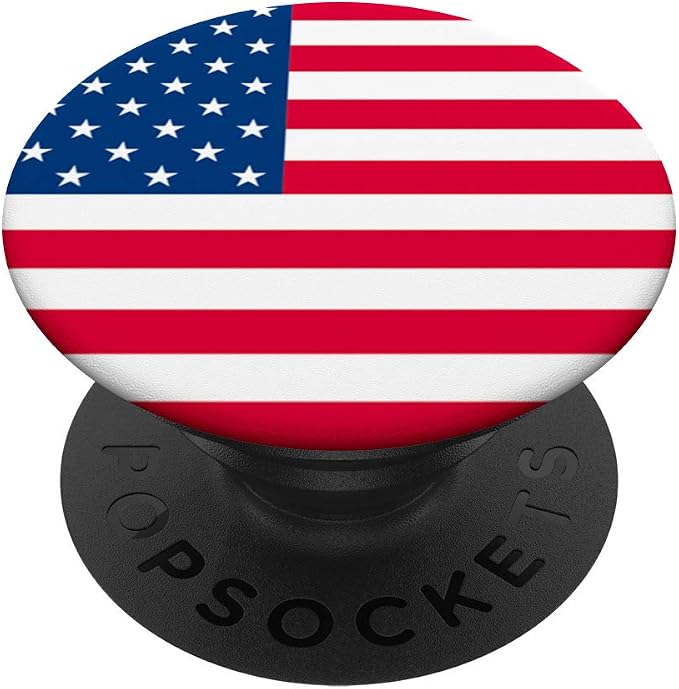 American Flag US USA National Flag Proudly Patriotic PopSockets Swappable PopGrip