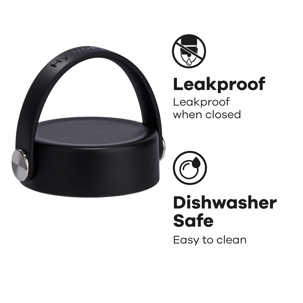 Hydro Flask Lids - Flex Cap Replacement Lid for Wide Mouth Water Bottles Black