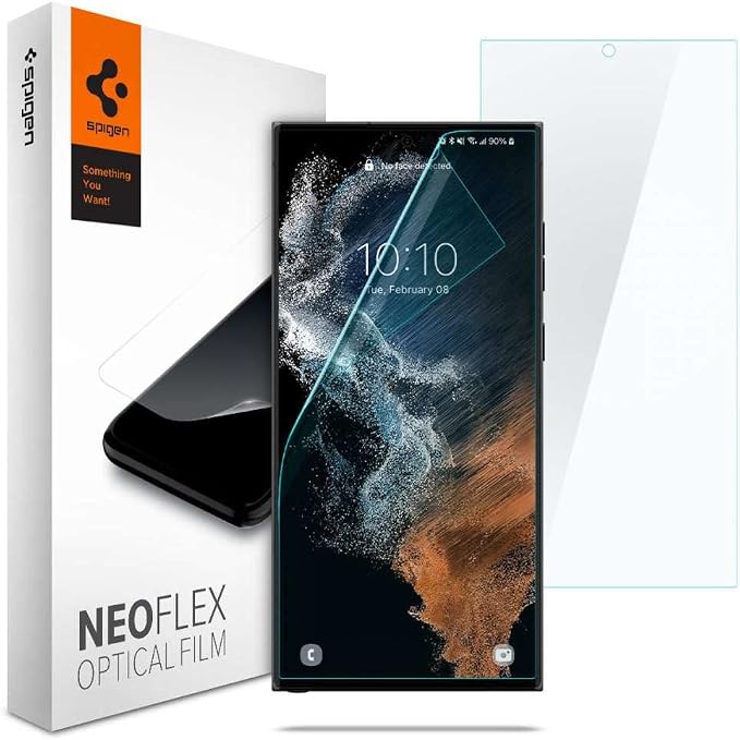 Spigen NeoFlex Screen Protector for Galaxy S22 Ultra | TPU Film Water Installation Full Protection Scratch Resistant