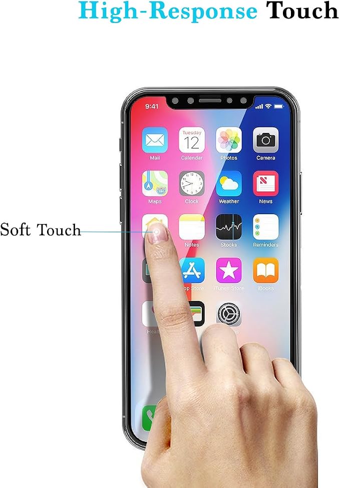 Zizo Full Glass Compatible with iPhone X Tempered Glass Screen Protector 9H Hardness - iPhone Xs Tempered Glass Screen Protector