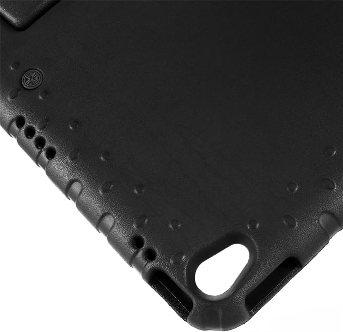Kids Case for iPad Pro 11 M5/M4 &amp iPad Air 11 (2026/2025/2024) Shockproof Case with Pencil Holder Techcircle Light EVA Foam Handle Stand Bumper Protective Child Friendly Drop Proof Cover Black