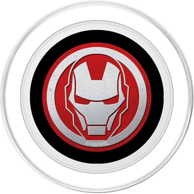 Marvel Iron Man Tony Stark Icon Red and Silver PopSockets Adhesive PopGrip