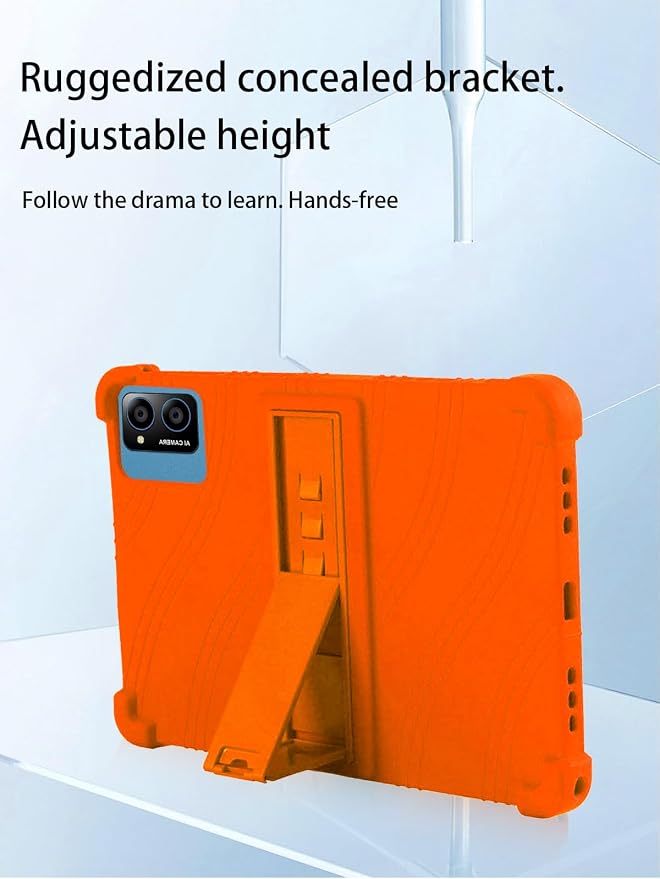 for TabneraX UTbook Android 15 Gaming Tablet10 2.5K Ultra Clear Display Tablet Model CaseSoft Silicone Adjustable Stand Cover Lightweight Kids FriendlyBlack.