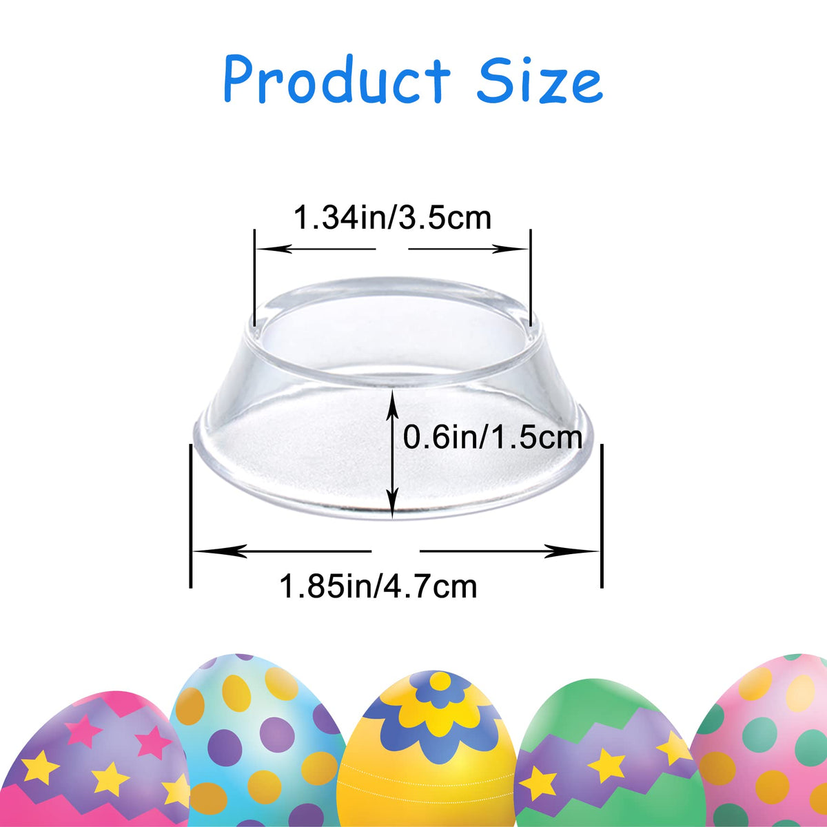 TERDEWE 16 Pack Baseball stand ,Easter Eggs Stand ,Reversible Sphere Stand,Cone Display Stands ,for wooden Egg Spheres,Baseball,Golf Ball,Softball,Transparent Invisible Egg Holder