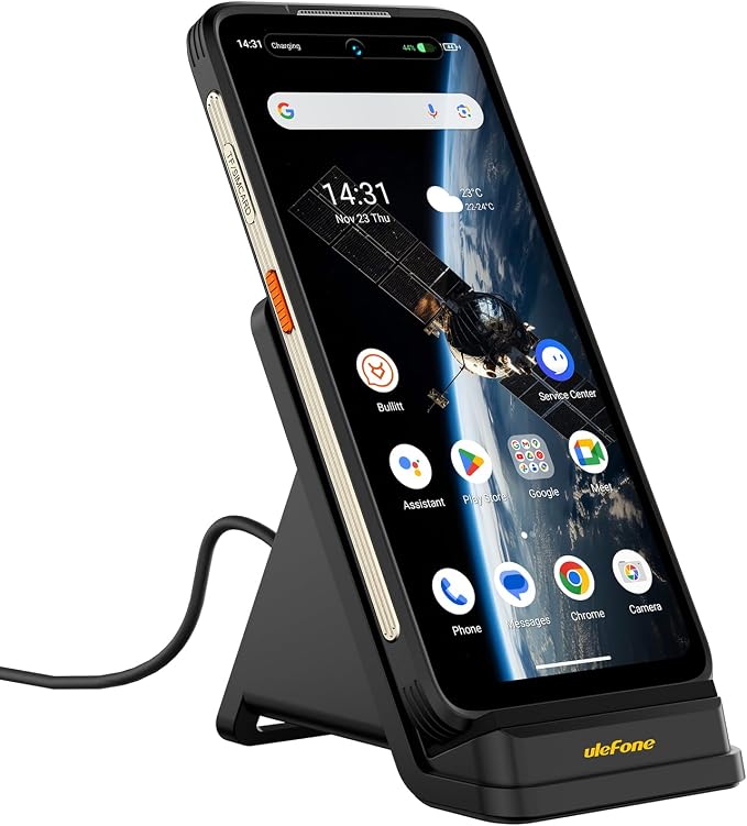 Ulefone WCS01 50W Wireless Charger 50W Max Fast Wireless Charging Stand Fast Charge Compatible with Ulefone Armor 23/25/27/28 Series(No AC Adapter)