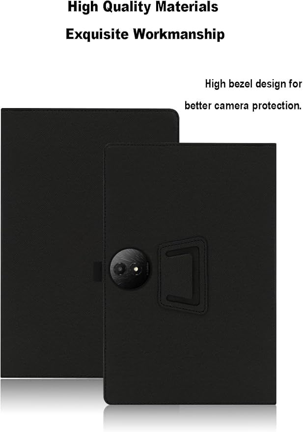 Case for TCL Nxtpaper 11 Plus 11.5 inch TCL Nxtpaper 11 Plus Tablet Case Folding Stand Protective Cover with Pencil Holder and Wrist Strap Full Protection. (Black)