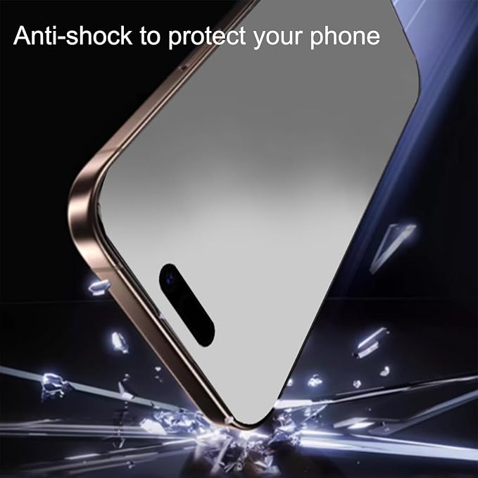 2 Pack for iPhone 17 Pro Max 360 Degree Matte Privacy Screen Protector Anti spy Tempered Glass Anti Glare Film 6.9 inch