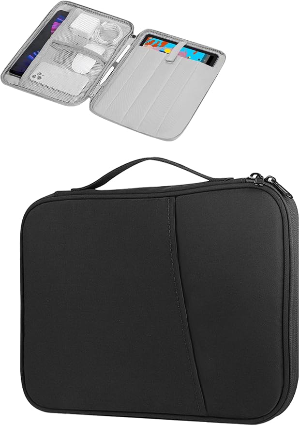 for XPPen Magic Drawing Pad 12.2 Inch Tablet Sleeve Carrying Case with Handle Water-Resistant Double-Layer Design Black