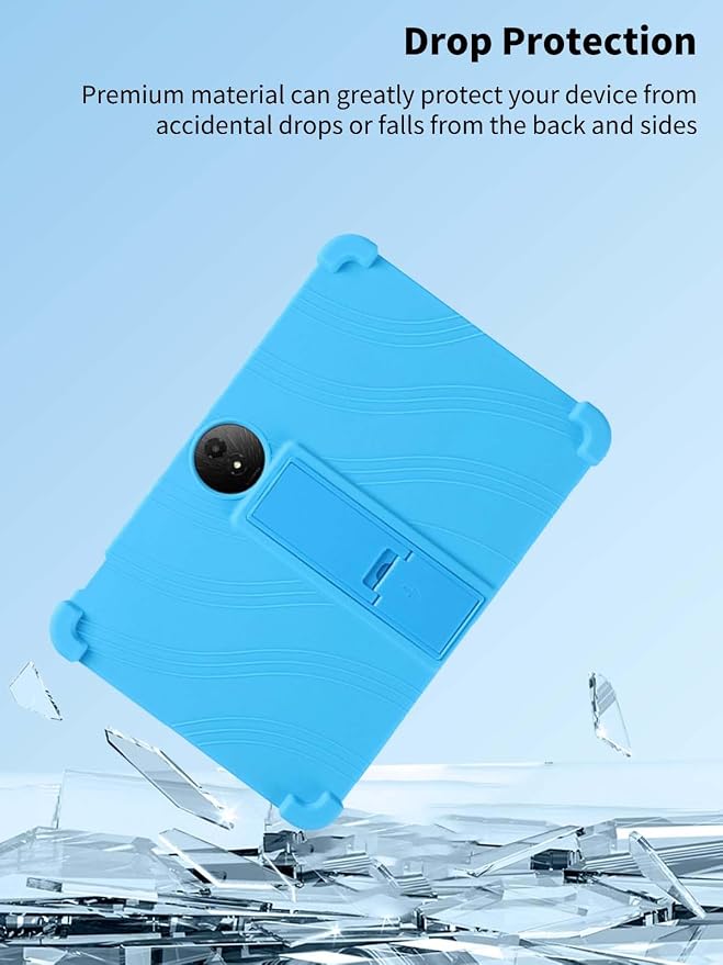 Case for TCL NXTPAPER 11 Plus Tablet 11.5inchNOUKAJU Tablet Protection CaseAdjustable BracketSoft SiliconeSilicone Protection Cover for TCL NXTPAPER 11 Plus(Blue)