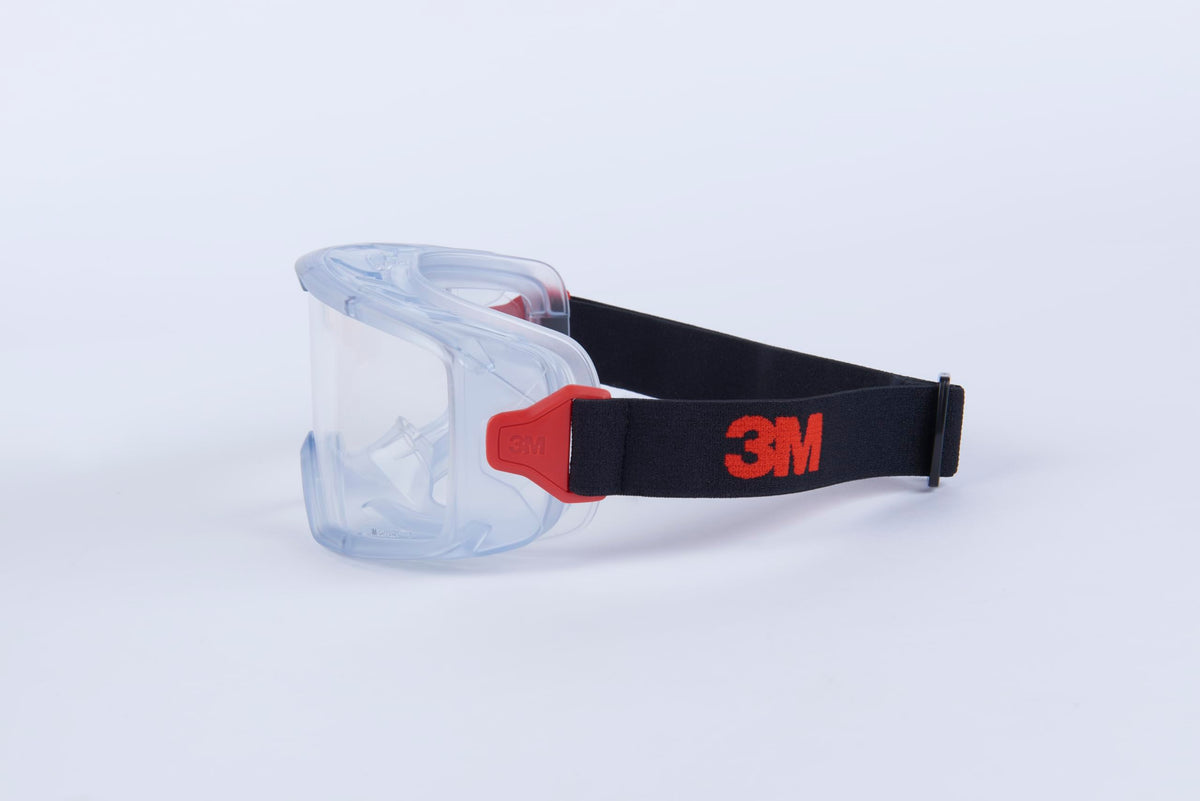3M GoggleGear Eye Protective Goggle 3000 Series, Clear Anti-Fog/Anti-Scratch Lens, Premium Cloth Strap, PVC Shroud, 1 Pair, Polycarbonate, GG3101-AF, ANSI Z87.1, CSA Z94.3, D3 D4 Rating