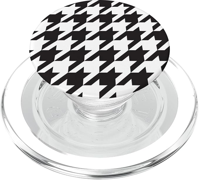 Alabama houndstooth black and white PopSockets Adhesive PopGrip
