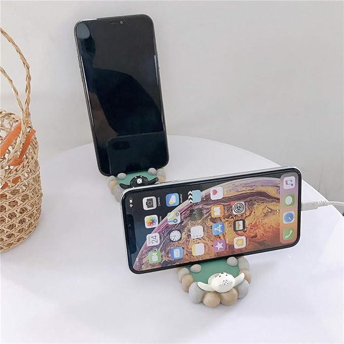 BOLLEY JOSS Desk Cell Phone Holder Stand Pink Sofa with Cute Cat Kitty for Office Free You Hands Home Ornament