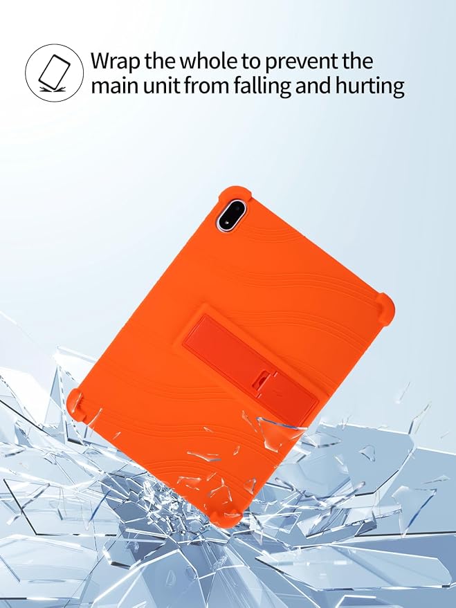 for OnePlus Pad 3 Android 15 Tablet13.2 inch Tablets CaseSoft Silicone Adjustable Stand Cover Lightweight Kids FriendlyBlack.