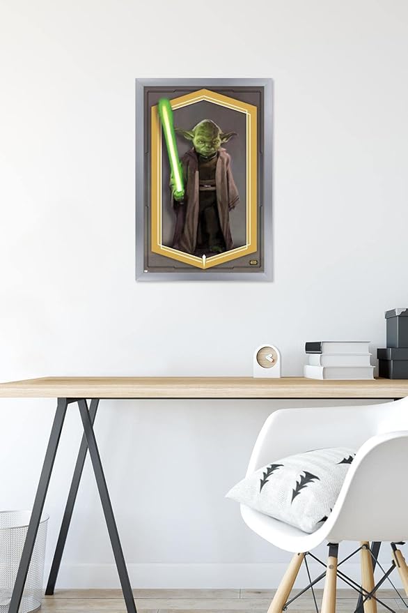 Trends International Star Wars: The High Republic - Yoda Wall Poster, 14.725" x 22.375", Silver Framed Version