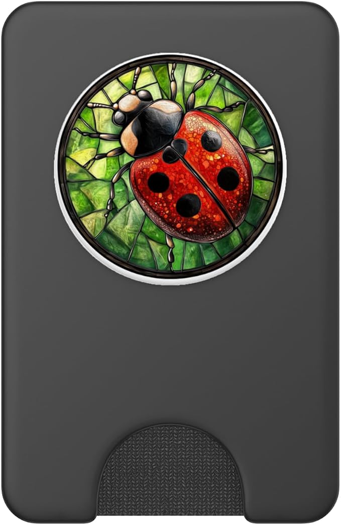 Stained Glass Aesthetic Mosaic Cute Ladybug PopSockets Adhesive PopGrip