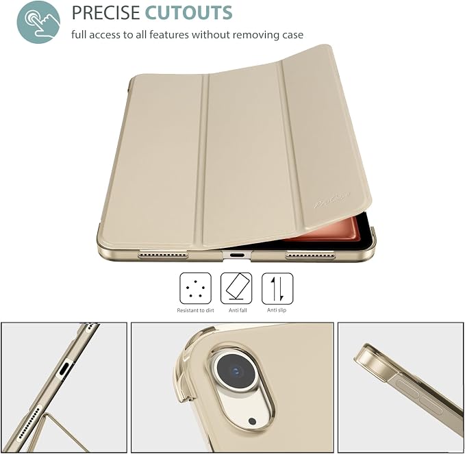 ProCase Smart Case for iPad Air 11-inch M4/M3/M2 &amp Air 10.9 5th/4th Gen | Hard Back Cover with Auto Sleep/Wake Slim Lightweight Case for iPad Air 11 2026/25/24 &amp 10.9 2022/2020-Aqua