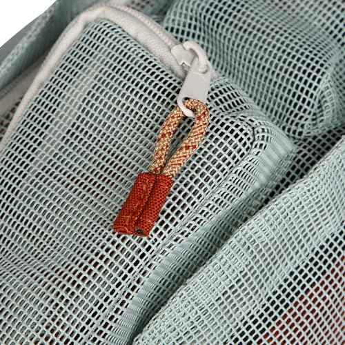 KAVU Mini Beach Rope Bag Mesh Crossbody Sling Backpack - Cool Aqua