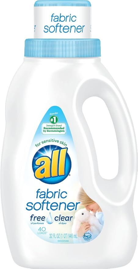 all Concentrated Fabric Softener Liquid, 40 Loads-Free & Clear-32 oz