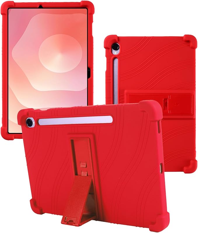 Case for Samsung Galaxy Tab S11 Tablet 11 inchWUNIAK Shock Proof Lightweight Stand Rubber Shell Protective CoverKids Friendly Soft Silicone Adjustable Stand CoverBlue