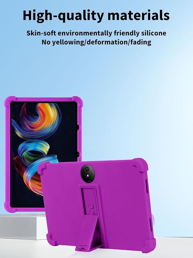 Case for TCL NXTPAPER 11 Plus Tablet 11.5inchNOUKAJU Tablet Protection CaseAdjustable BracketSoft SiliconeSilicone Protection Cover for TCL NXTPAPER 11 Plus(Blue)