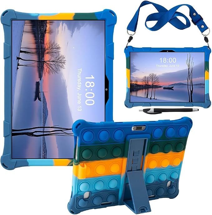 Case for Dragon Touch Notepad K10 10-inch Universal Tablet Case Multi-Functional Protective Cover for ZZB ZB10/PRITOM Touch10 Tablet(Black)