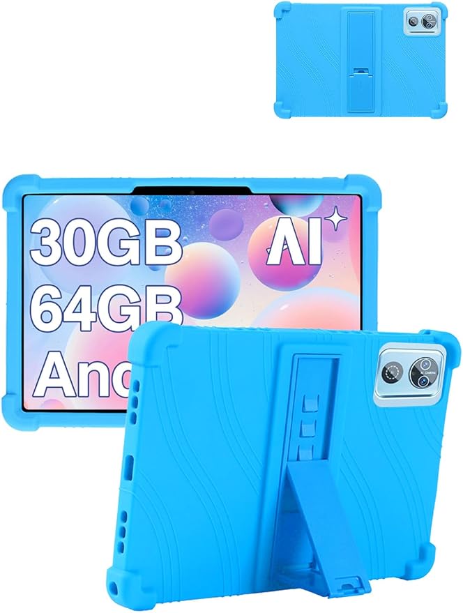 for DEERTiME E15 10 inch Android 15 Tablets Protective caseShockproof Lightweight Silicone Protective Cover with StandChild-Friendly ProtectionEasy to Clean DesignBlack