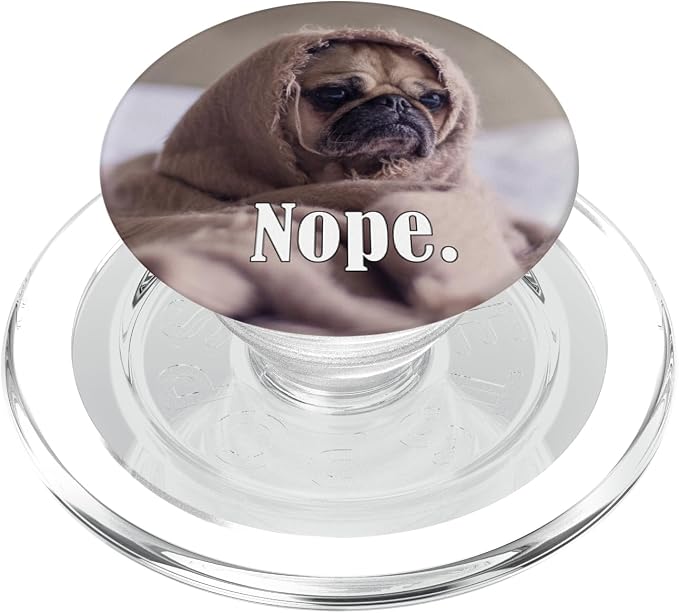 Cute Womens Girls Kids NOPE Blanket Pug Lover PopSockets Adhesive PopGrip