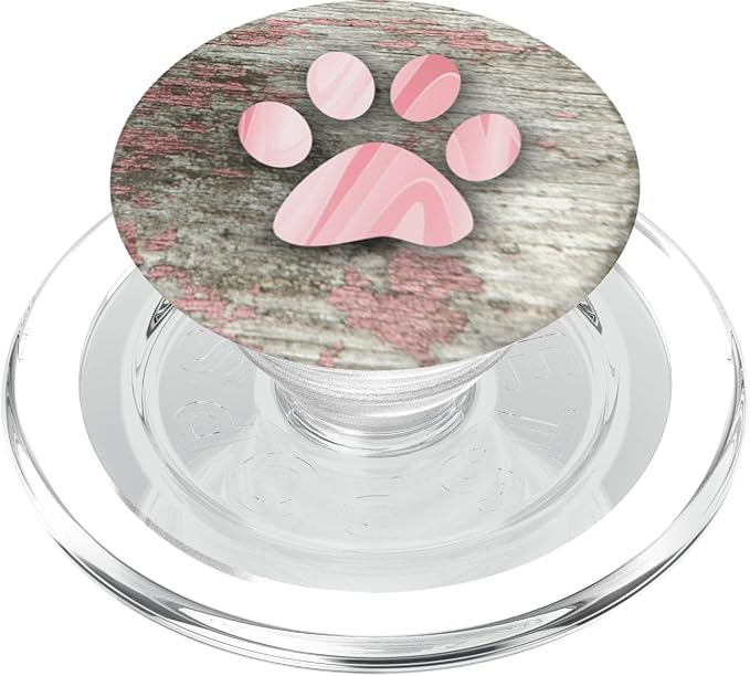 Cell Phone Holder Pop Out Knob Dog Paw Print Light Pink Cute PopSockets Adhesive PopGrip