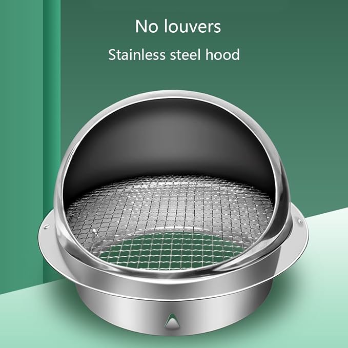 304 Stainless Steel Range Hood Exhaust Pipe, Weatherproof Cap, Exterior Wall