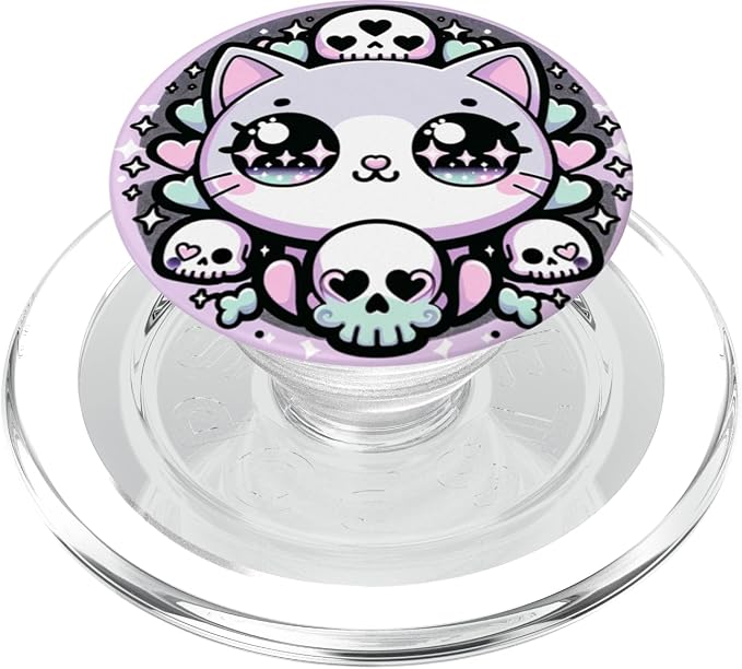 Pastel Goth Gothic Kawaii Cat PopSockets Standard PopGrip
