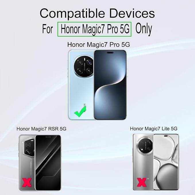 Ibywind for Honor Magic 7 Lite/X9c 5G Screen Protector2-PackHydrogel Film with Camera Lens ProtectorEasy Installation ToolBubble-FreeFingerprint Unlock CompatibleAnti-ShatterAnti-Scratch