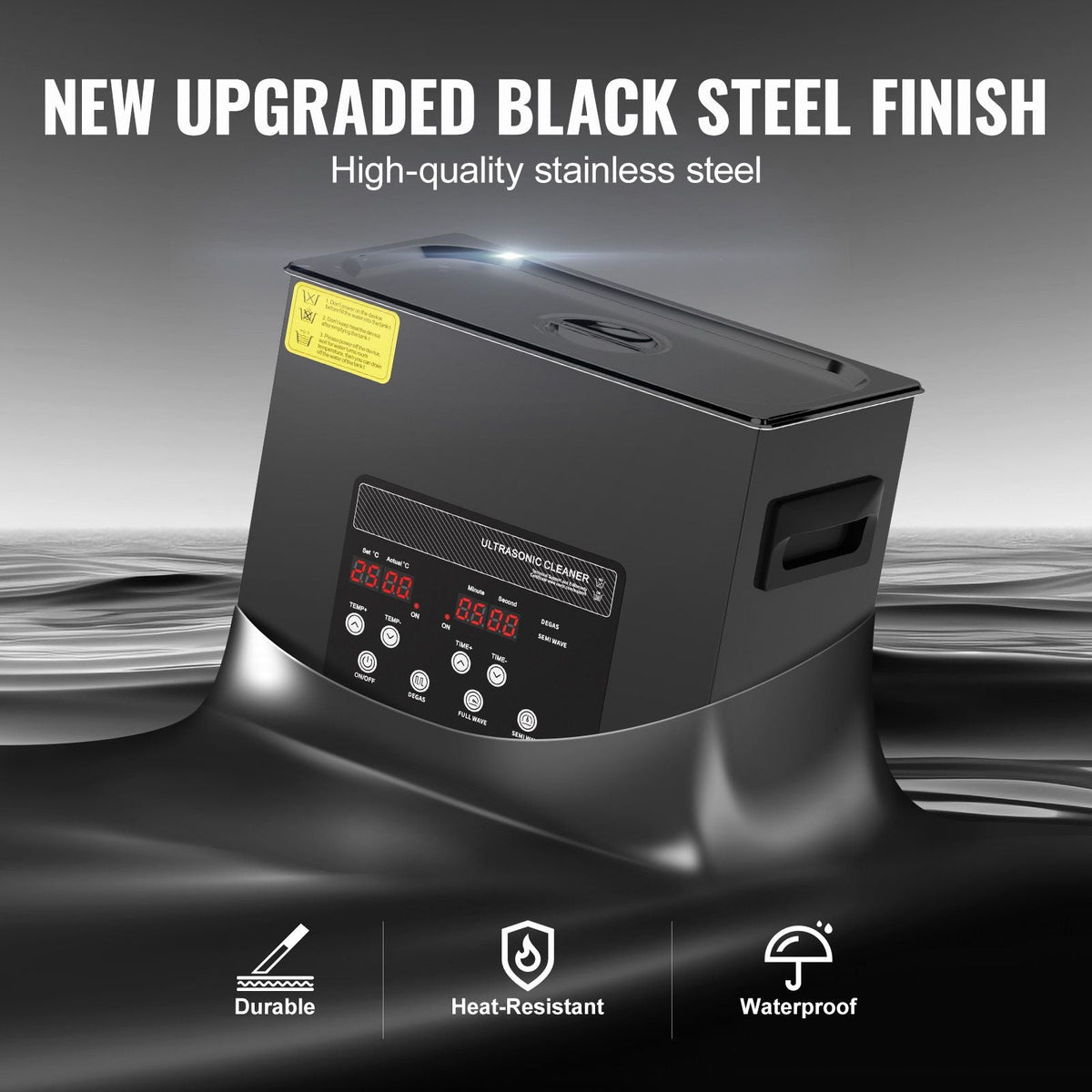 6L Ultra Sonic Cleaner, 180W Digital Ultrasonic Cleaning Machine with Gentle Mode & Upgraded Degassing, 40kHz Industrial Ultrasound Cleaner with Heater & Timer for Retainer, Jewelry, Tools