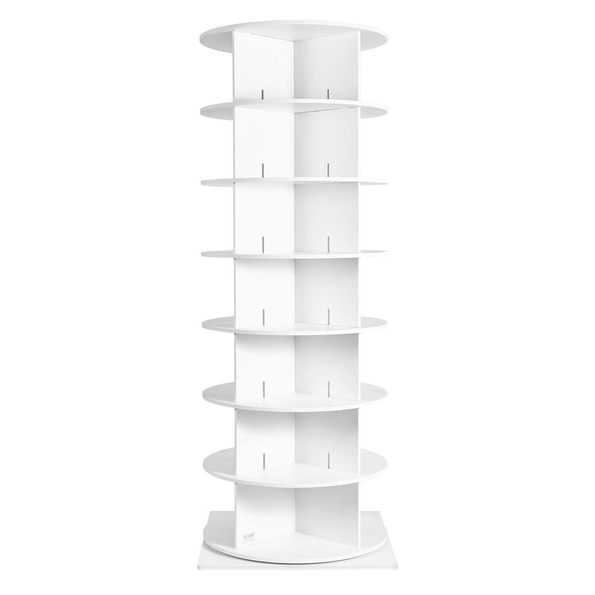 7 Tiers Rotating Shoe Rack Tower, 360°Spinning Shoe Display, Revolving Shoe Rack Storage Round Carousel, Lazy Susan Shoe Rack Organizer with Base for Bedroom, Living Room, Entryway, White