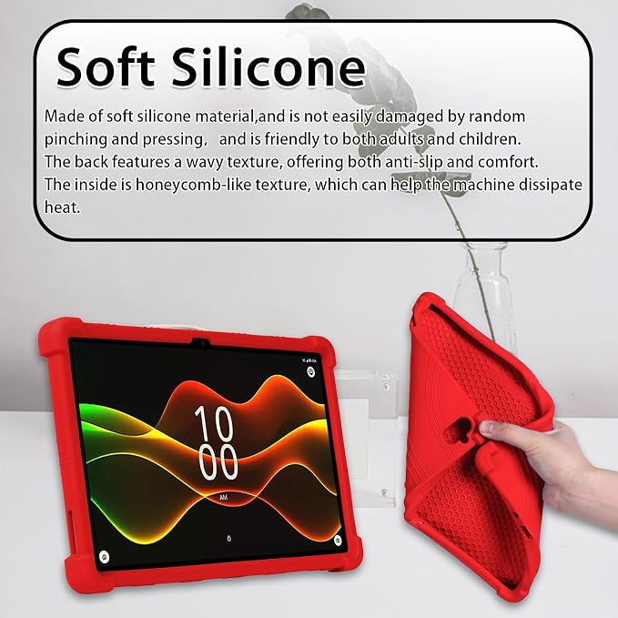 ATOOZ for Boost Celero 5G Tablet Case 10.95 Inch 2025Soft Silicone Shockproof Kids Case for Celero 5G Tablet 11 Inch with PC Stand (Black)