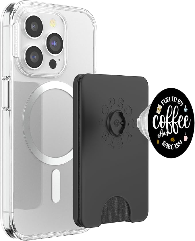 Coffee Lover Fueled by Coffee and Sarcasm Funny PopSockets Adhesive PopGrip
