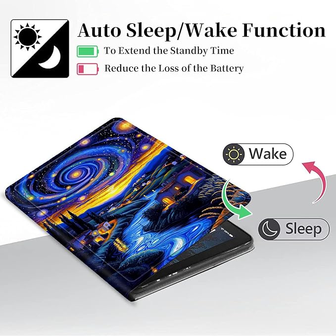 Case for iPad (A16) 11th Generation 11 Inch 2025/ iPad 10th Generation 10.9 Inch 2022 CaseHybrid Slim Multi-Angles Stand Auto Wake/Sleep Cover-Beach Sunset