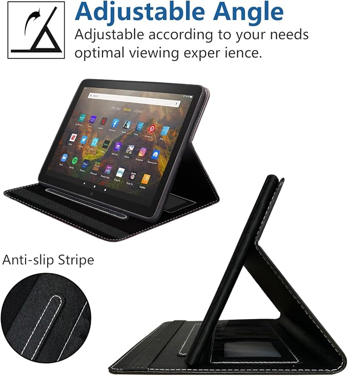 Case for All-New Amazon Fire HD 10 &amp 10 Plus Tablet 10.1 (13th/11th Generation 2023/2021 Release) - Slim PU Leather Folio Smart Cover with Auto Wake/Sleep Bible Verse Psalm 46:5