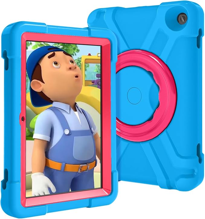 AKABEILA Compatible with Amazon Fire HD 8 2020/2022 Tablet Case，Rugged Kids Case with Stand Lightweight Shockproof Kids Friendly Tablet Cover Black
