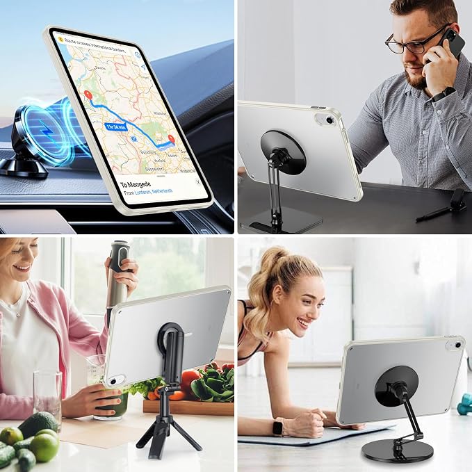 BENTOBEN Magnetic for iPad A16 Case (11th Generation 11 Inch 2025) iPad 10th Generation Case 10.9 inch 2022 Translucent Matte Slim Soft TPU Protective Tablet Cover for iPad 11th/10th Gen Black