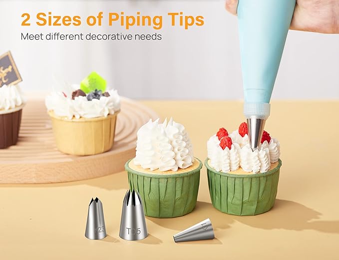 Kootek 54 Piping Bags and Tips Set Frosting Piping Kit for Beginners & Pros