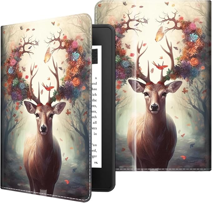 Case for 7 All-New Kindle Paperwhite 12th Gen 2024 &amp Kindle Colorsoft Signature Edition (2024 Release) PU Leather Folio Cover with Auto Wake/Sleep ，Blue Dragon