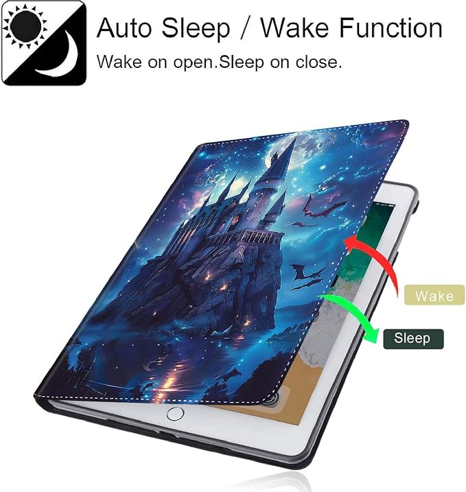 Case for New iPad (A16) 11th Generation 11 Inch 2025for iPad 10th Generation 2022 10.9 Inch Multi-Angle Stand Smart Cover Shockproof with Auto Wake/Sleep ，Starry Sky